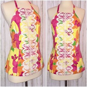 LILLY PULITZER Hillview Jacquard Halter Top
